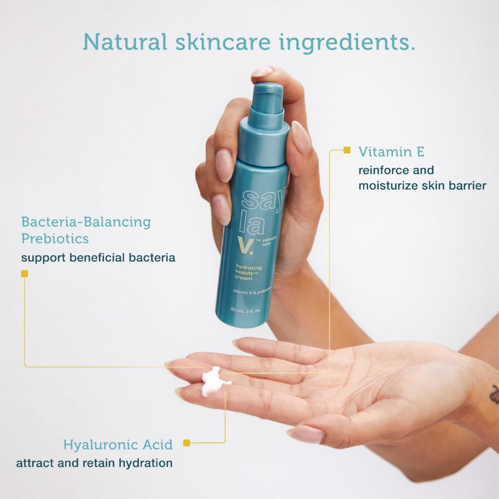 SAY LA V. Hydrating Veauty Cream, Intimate Vulva Moisturizing Skincare for Dryness 2 Fl Oz