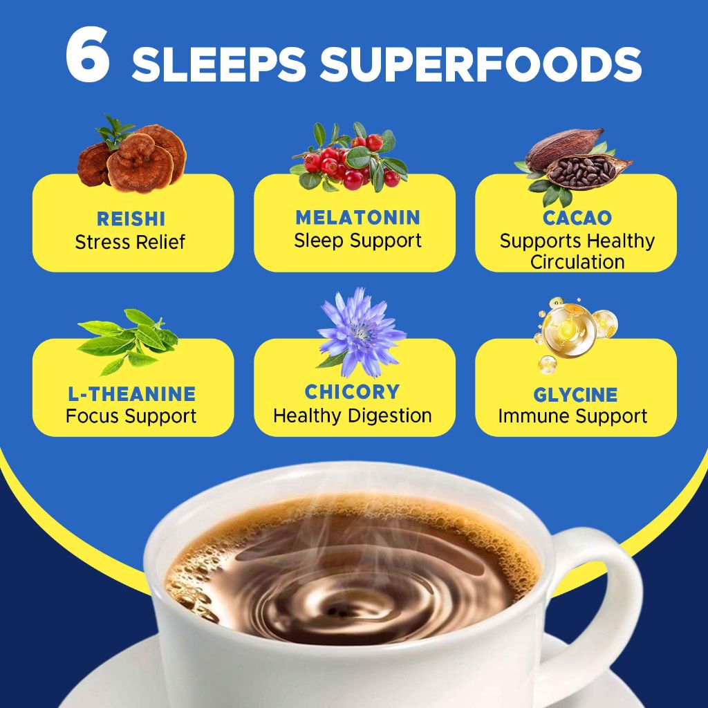 JUYIHEAL Mushroom Hot Cocoa with Melatonin 2 oz
