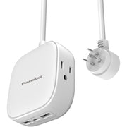 PowerLot Travel Power Strip with USB-A, USB-C Port, Flat Plug - 6ft Cord
