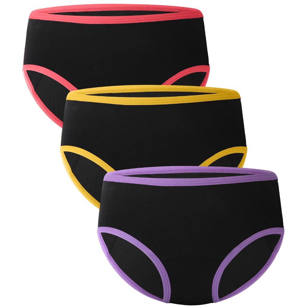 Bamboo Cool Teen Girls Period Panties - Leak-Proof, Wider Lining, Size 2XL