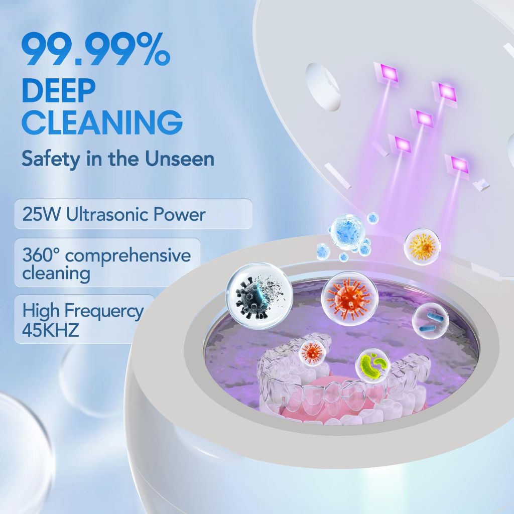 Ultrasonic Retainer Cleaner Machine, Cleaning Pod for Jewelry Cleaner ...