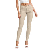 Hybrid & Company Womens Hyper Ultra Stretch Comfy Skinny Leg Work Casual Pants P44876SK Stone L Long
