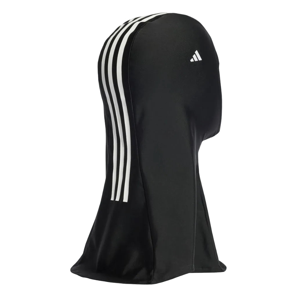 adidas Women's 3 Stripes Swim Hijab - Black, Medium
