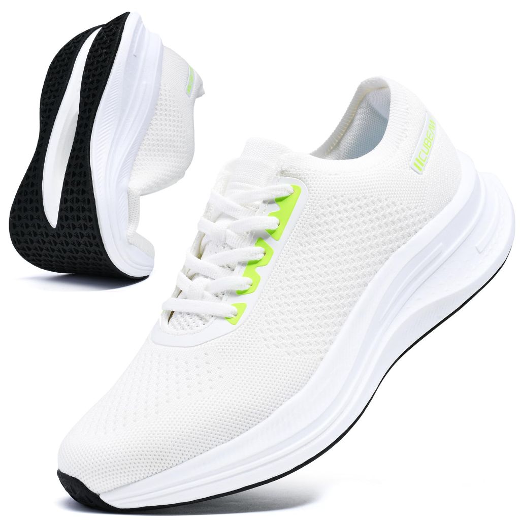 PMKZSES Mens Non Slip Walking Shoes, White - size 39