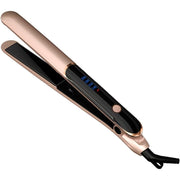 Anti-Static Travel Flat Iron with Floating Ceramic Plates and Digital Controls - 1 in., Black/Gold