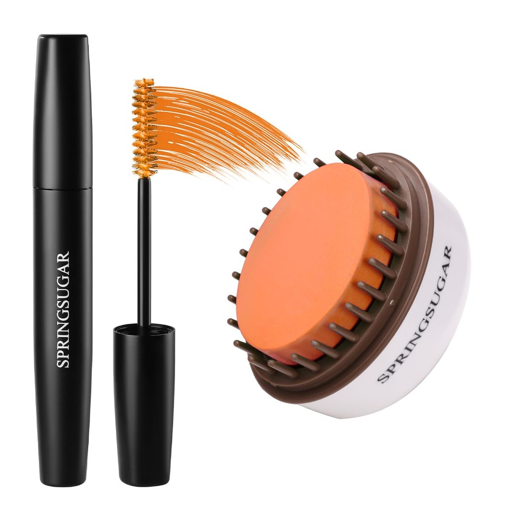 Orange Temporary Hair Chalk Color Comb + Washable Hair Mascara Dye