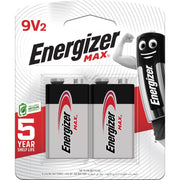 Energizer MAX 9V Batteries (2 Pack), 9 Volt Alkaline Batteries