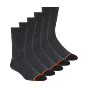 SZ 10-13 Weatherproof men's 5 Pack Thermal Crew Hiking Socks, | Black