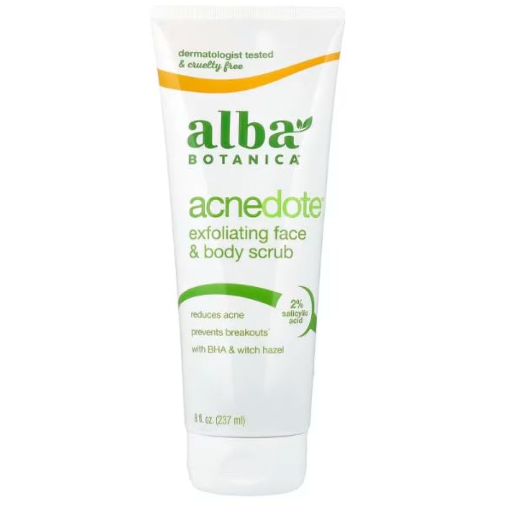 Alba Botanica Acnedote Maximum Strength Face & Body Scrub, 8 oz.