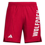 Adidas Men's D4T Woven North Carolina State University Shorts, Team Power Red/White X-Small