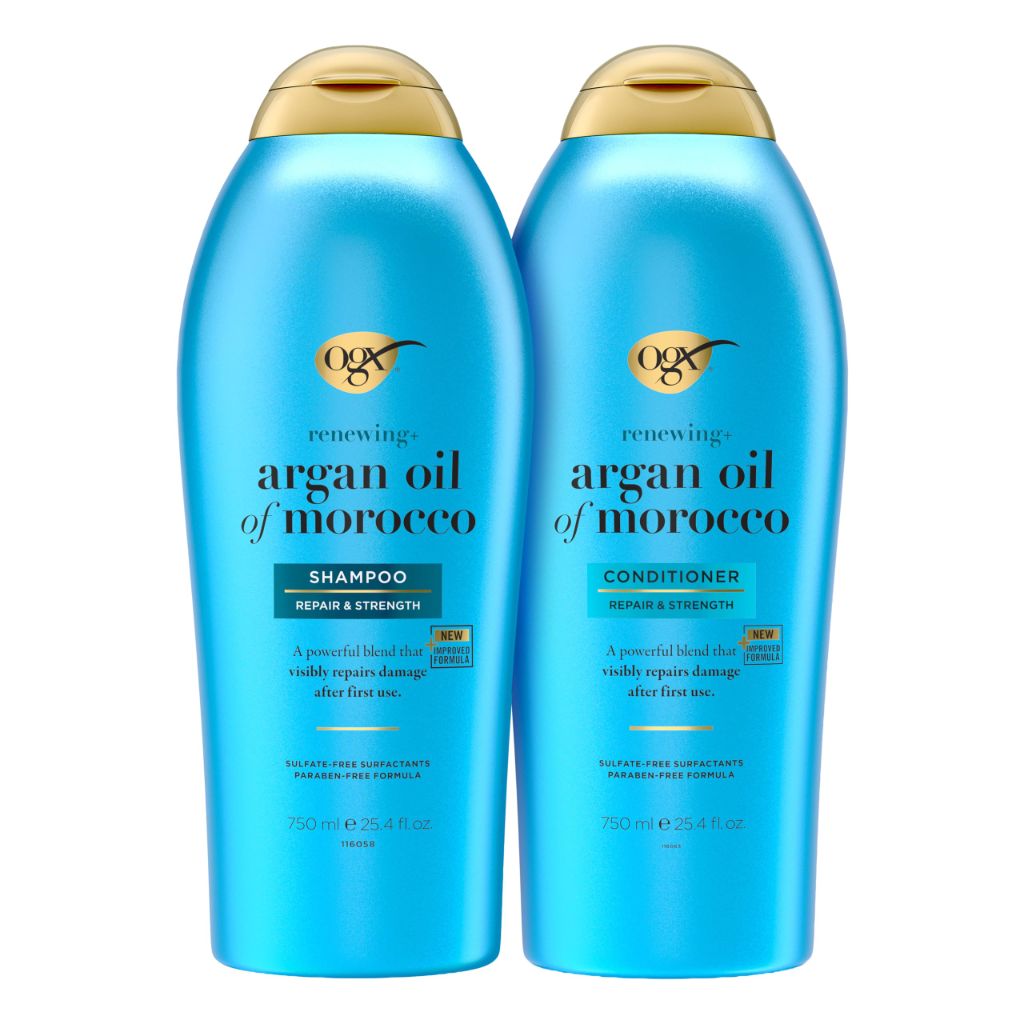 OGX Renewing + Argan Oil of Morocco Shampoo & Conditioner Set, 25.4 fl. Oz (Pack of 2)