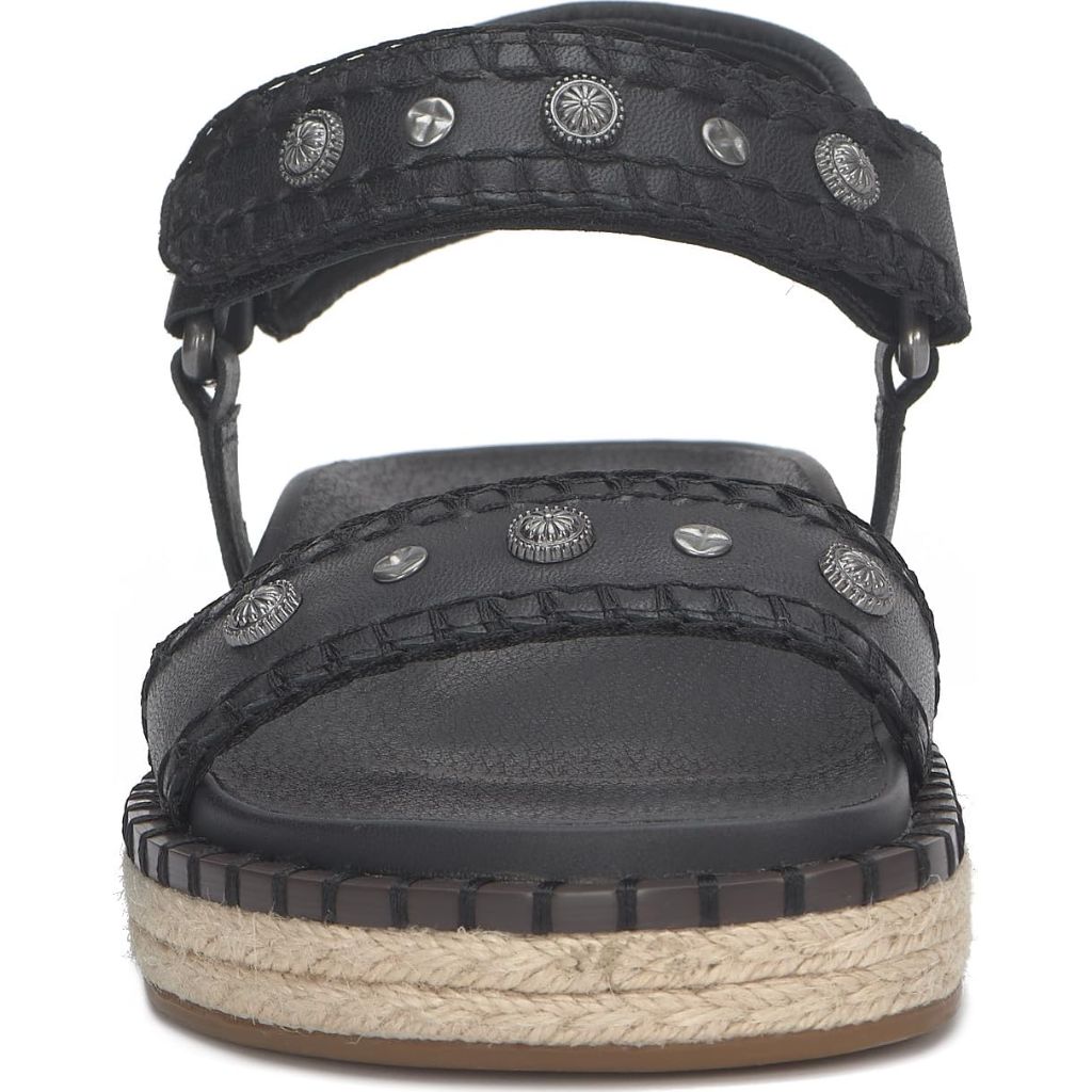 Lucky Brand Ullani Studded Platform Sandal, Black - size 8