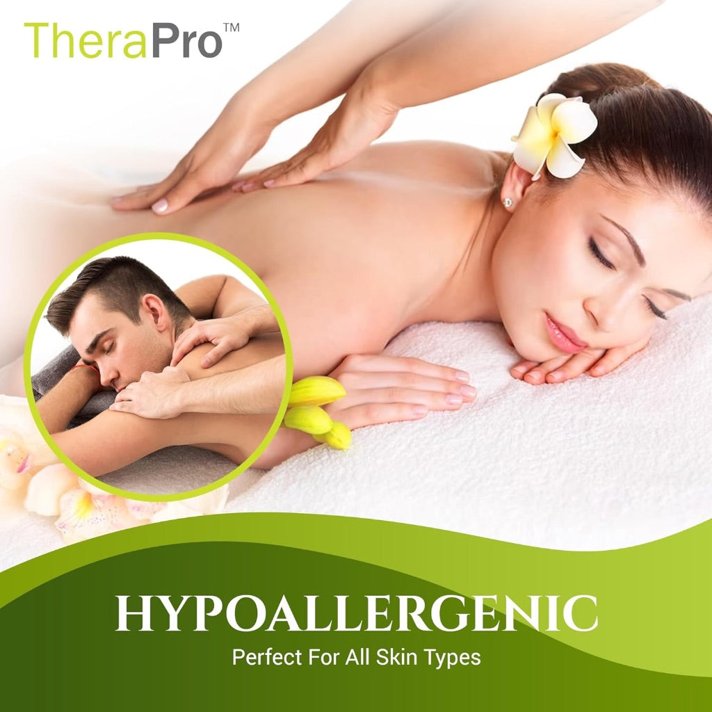 Multi-Purpose Massage Cream by TheraPro - 8 Ounce - Hypoallergenic, Unscented Cream - Massaging Cream Infused with Jojoba, Avocado Oil, & Sweet Almond Oil