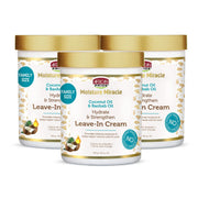 African Pride Moisture Miracle Coconut Oil & Baobab Oil Leave-In Hair Cream 18 oz (3 Pack)
