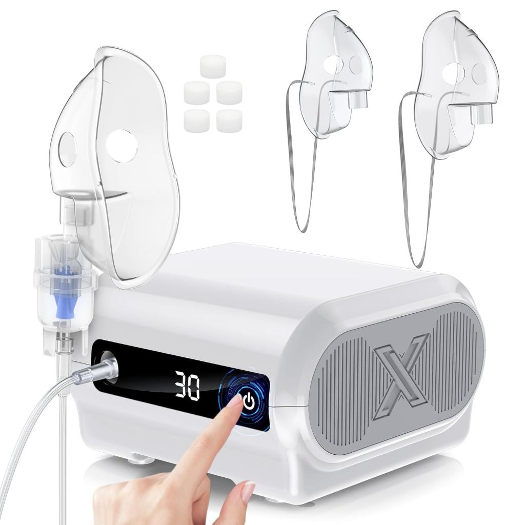 Smart Digital Display Nebulizer Machine for Adults and Kids, Compressor with Timing Function-0602-D77-A01