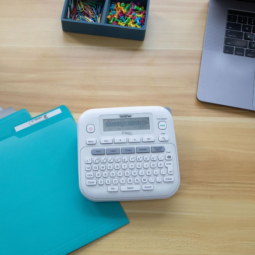 Brother P-Touch Label Maker, PTD220, Thermal, QWERTY Keyboard, (Renewed Premium)