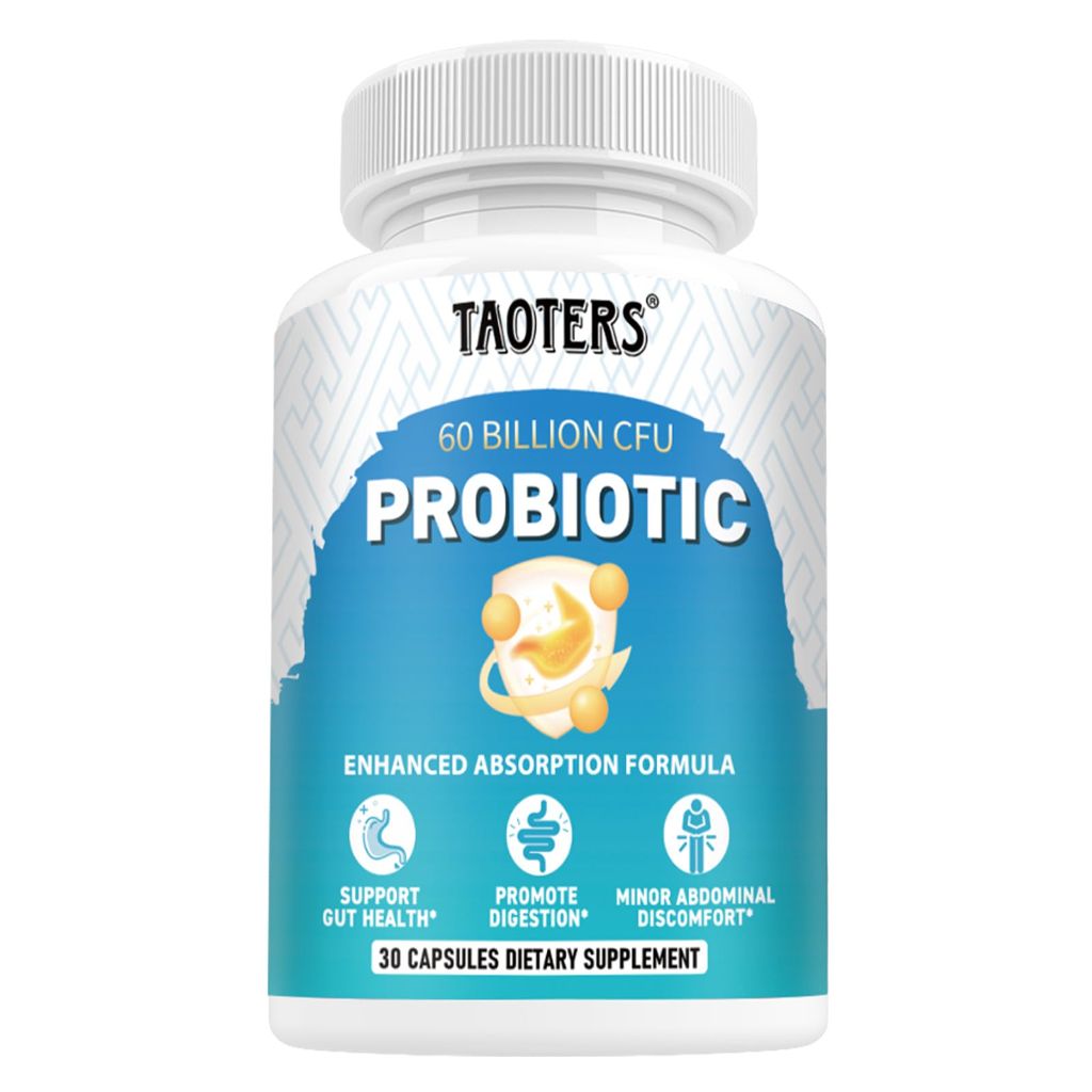TAOTERS Probiotics for Digestive Health, 60 Billion CFU - 10 Strains | 30 Capsules