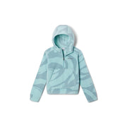 Columbia Kids Benton Springs Hooded 1/2 Zip Sweatshirt, Aqua Haze Snowdrifts Tonal, Size S (6/7)