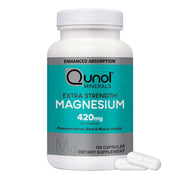 Qunol Magnesium Capsules High Absorption Magnesium Supplement, Extra Strength 120 Count