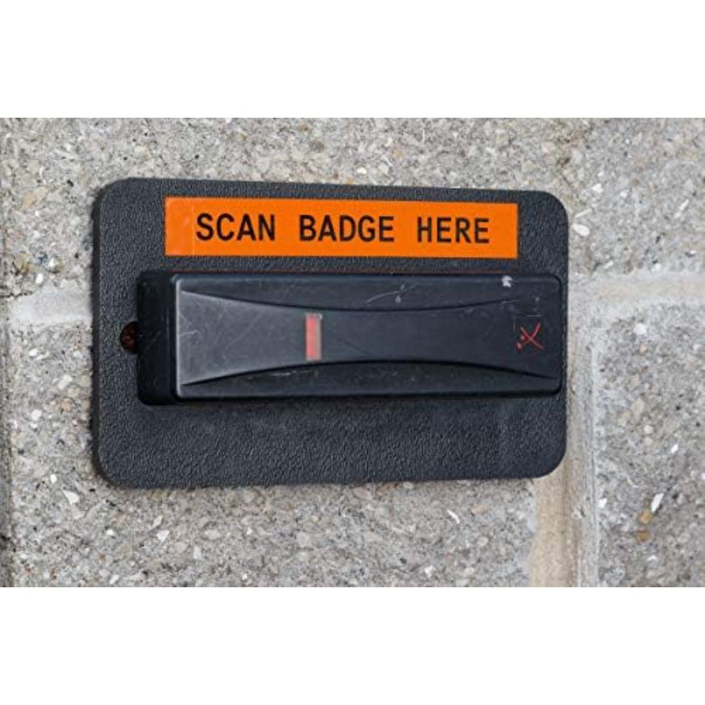 Brady Authentic (M21-750-595-OR) All-Weather Vinyl Label for Indoor/Outdoor ID - Black on Orange, 0.75" W, 21' L