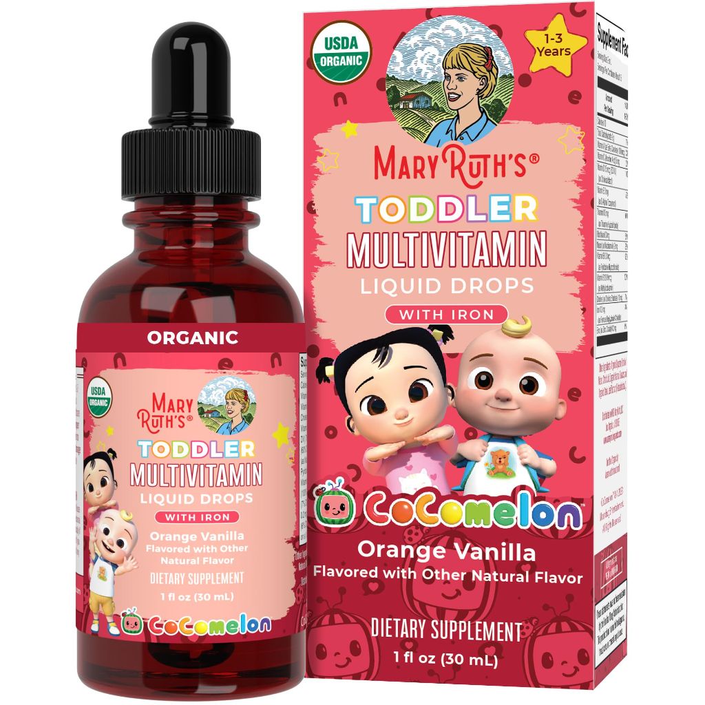 MaryRuth's Organics CoCoMelon Toddler Multivitamin Liquid Drops - Orange Vanilla, 1 fl. oz.