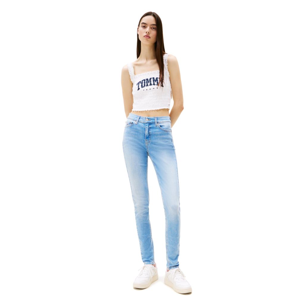 Tommy Jeans Women's Nora Mid Rise Skinny Jeans BI0214, Denim Light 34X32
