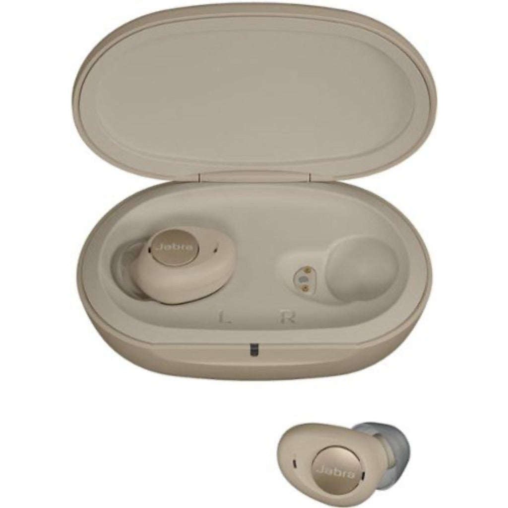 Jabra - Enhance Plus Self-Fitting OTC Hearing Aids with iPhone Streaming for Music & Calls - Gold Beige