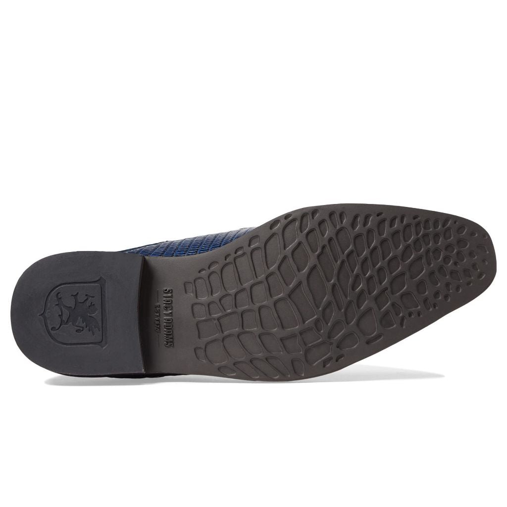 SZ 7M, Stacy Adams Men's Esposito Cap Toe Oxford | Dark Blue