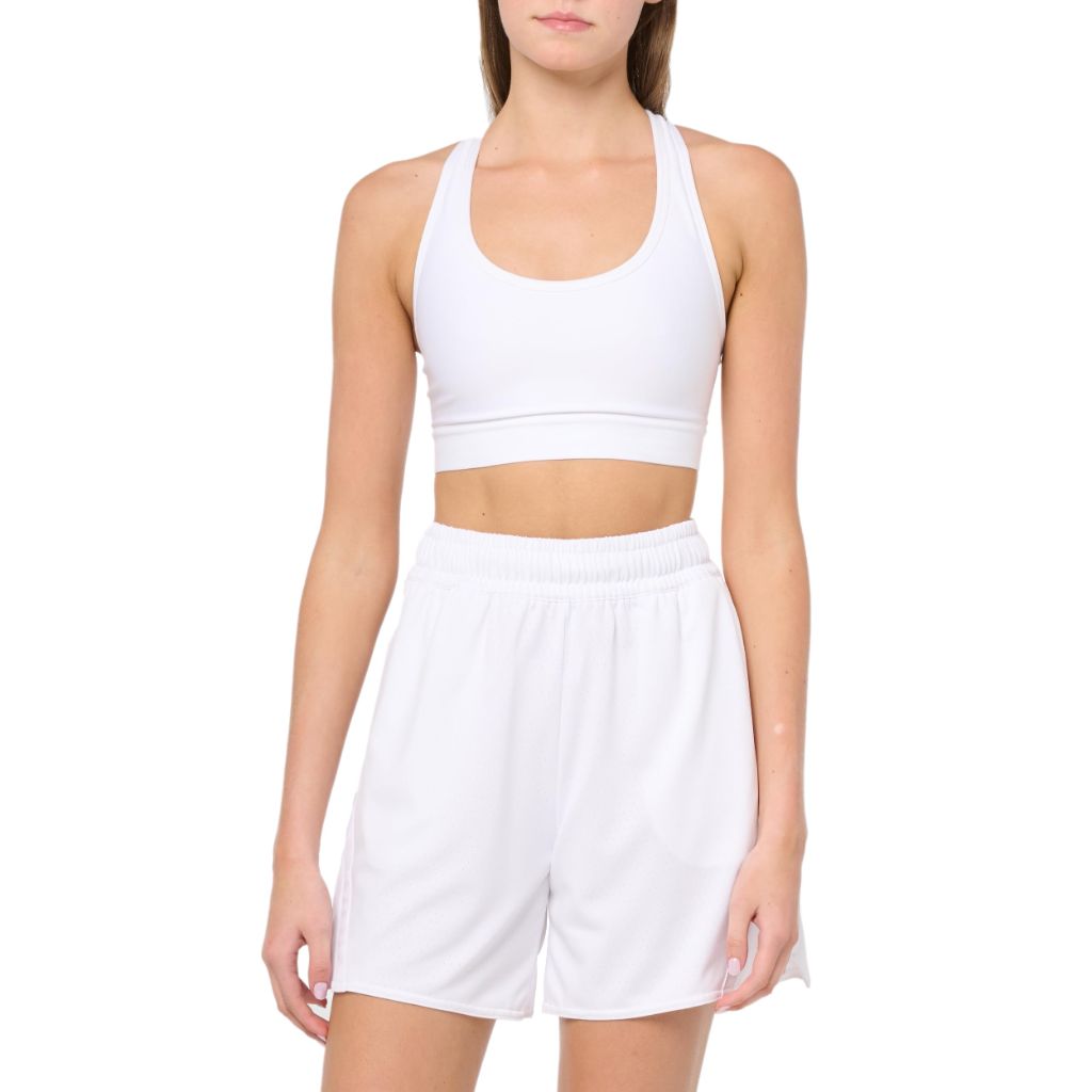 Adidas Women's Select Basketball Shorts, White/White, XX-Small