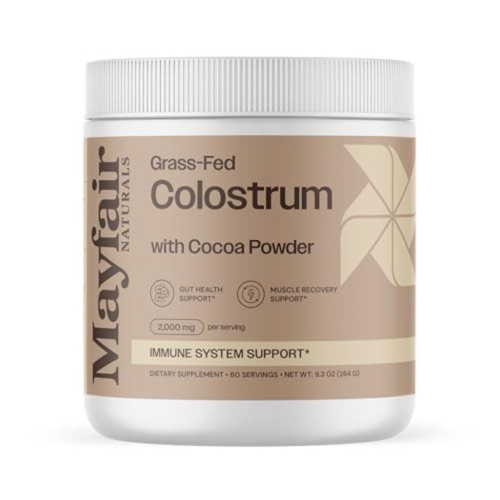 Mayfair Naturals Grass-Fed Bovine Colostrum Supplement with Cocoa Powder, 60 Servings