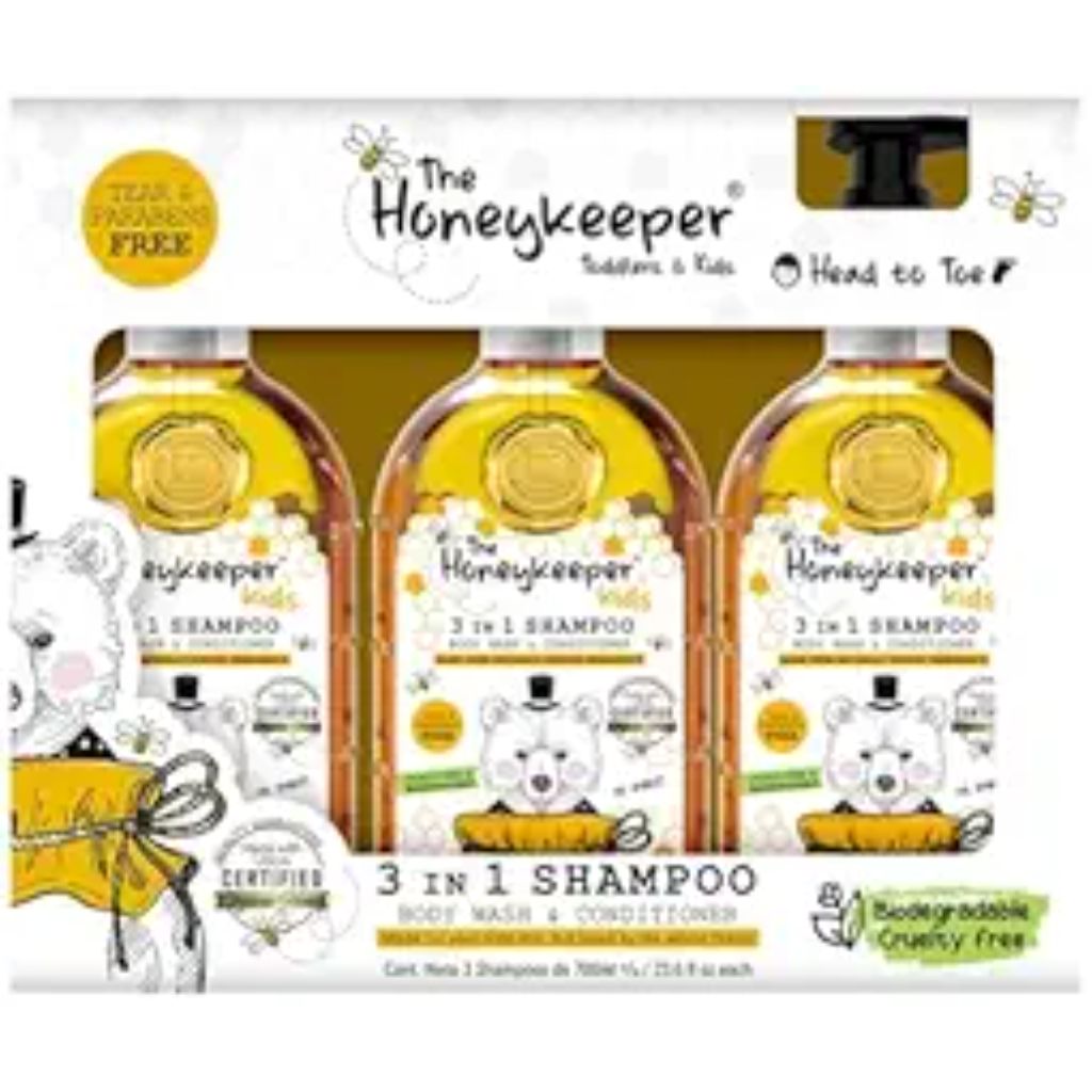 The Honeykeeper 3 in 1 Kids Shampoo/Body Wash/Conditioner, 23.6 fl oz - 3 Pack