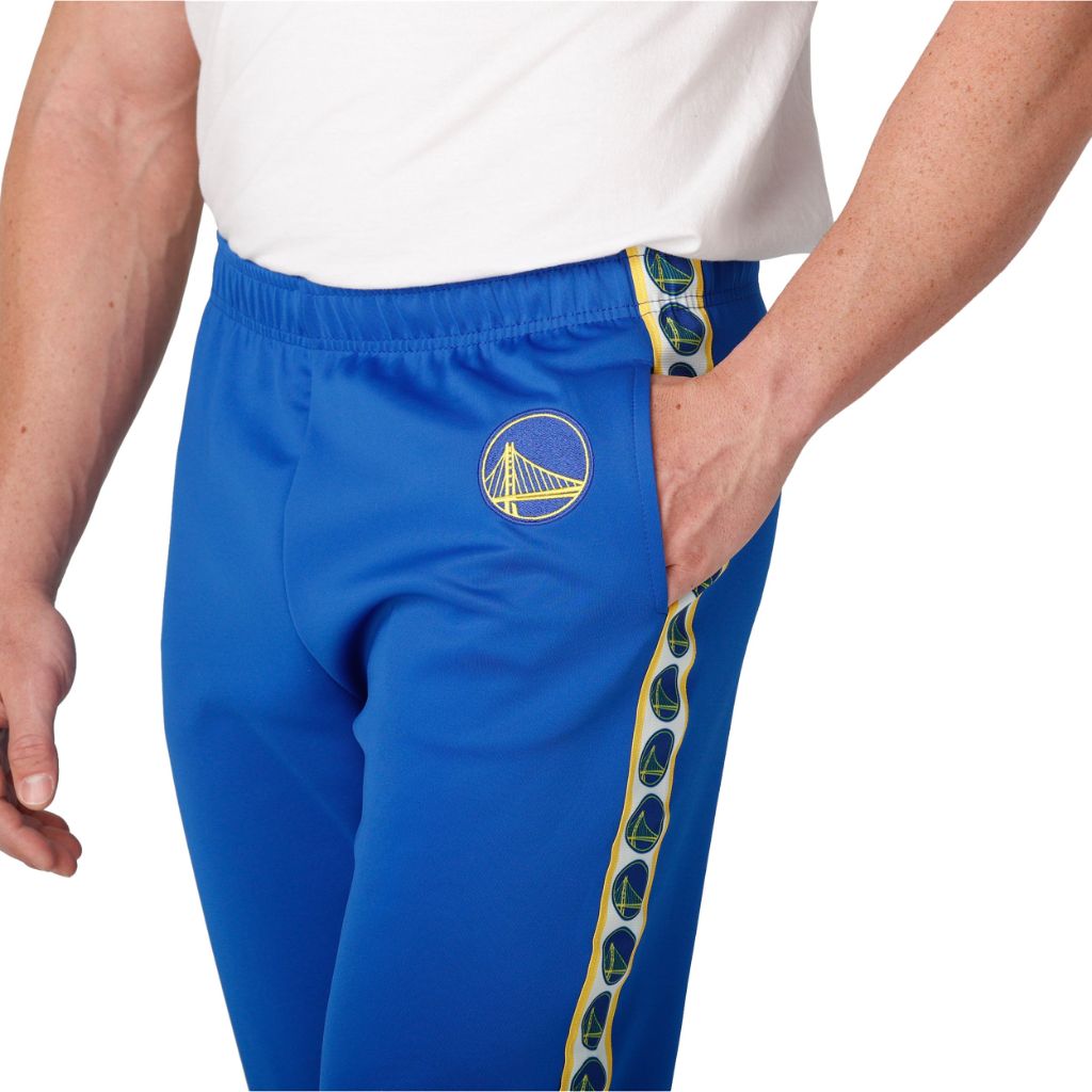 FOCO Golden State Warriors NBA Mens Stripe Logo Track Pants - XL