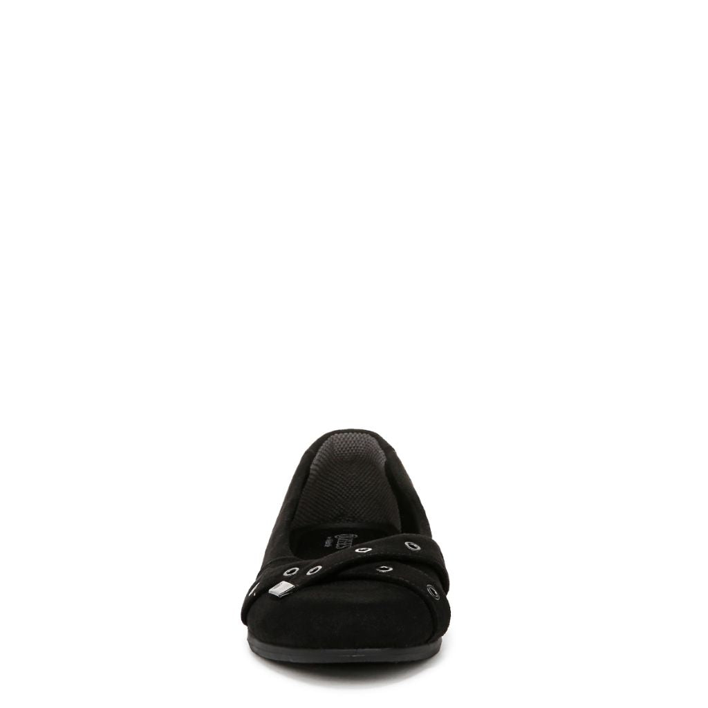 LifeStride Women's Kira Ballet Flat Ballet Flat Black Microfiber 8.5 M