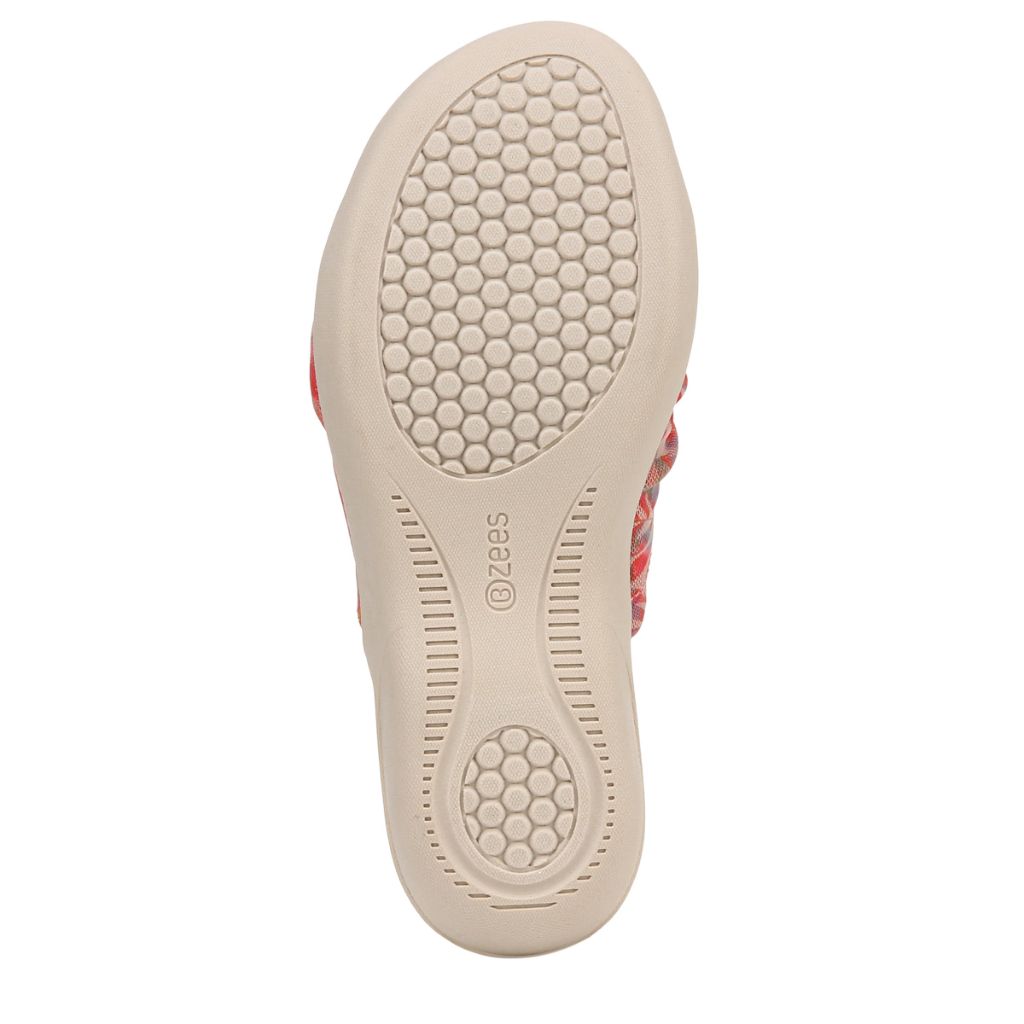 LifeStride Women's Cherish Slide Sandal Coral Multi Island Palm Print 11 M