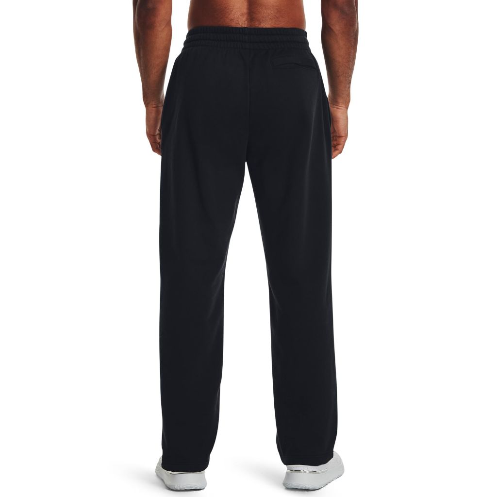 Under Armour Men's Rival Fleece Pants, Black/ White, XX-Large Tall