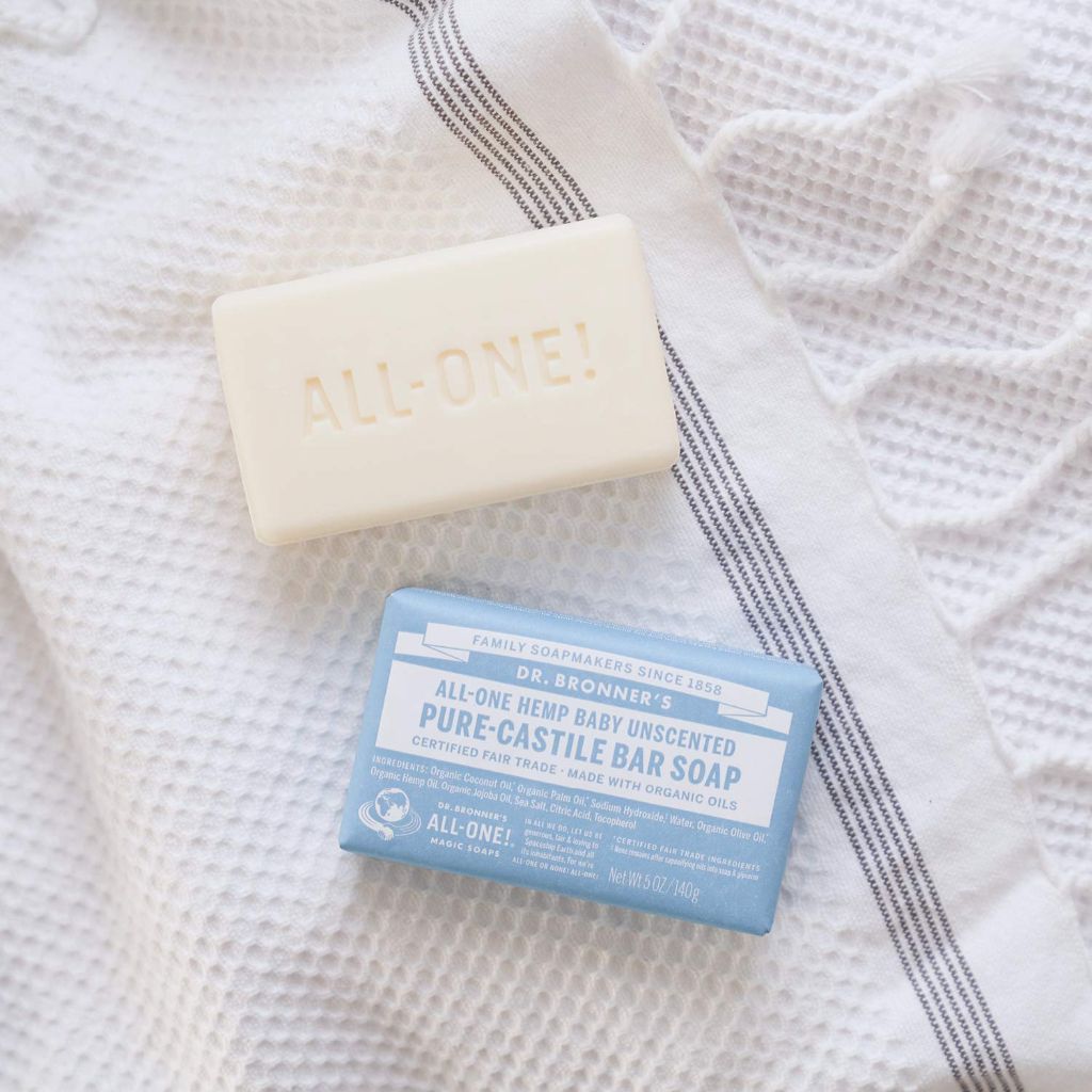 Dr. Bronners Castile Baby Unscented Bar Soap, 5 OZ
