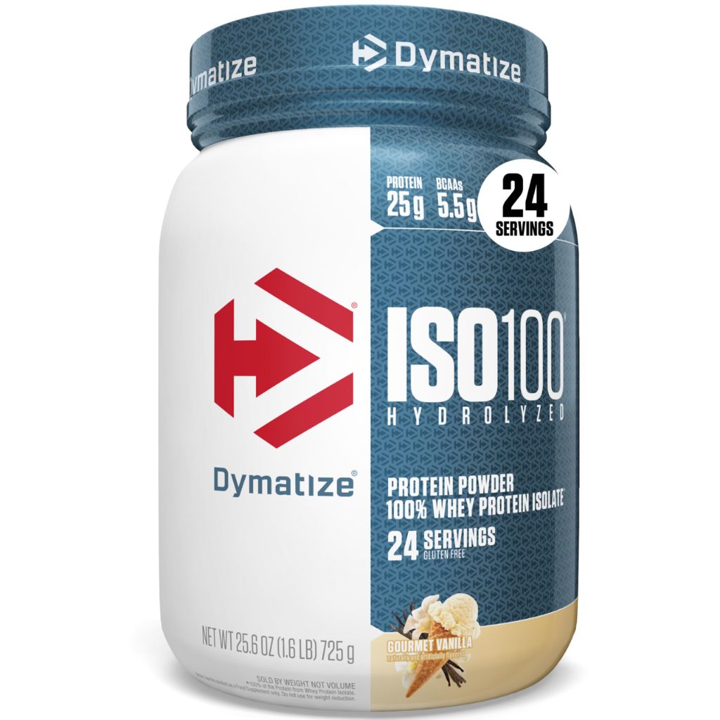 Dymatize ISO100 Hydrolyzed Protein Powder, 100% Whey Isolate Protein, 25g of Protein, 5.5g Gourmet Vanilla