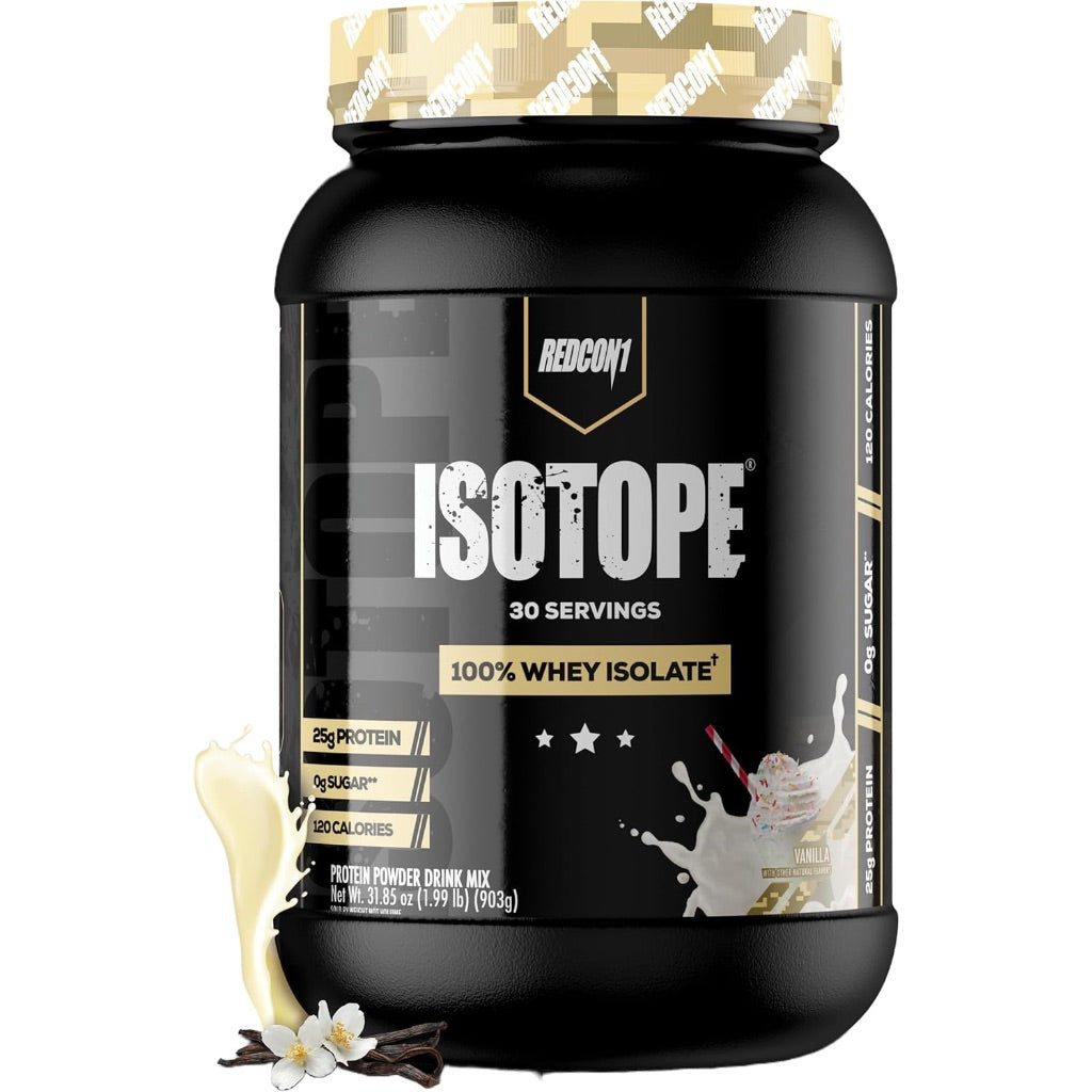 REDCON1 Isotope 100% Whey Isolate Protein Powder, Vanilla, 30 Servings