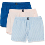 Nautica Men's Cotton Woven 3 Pack Boxers