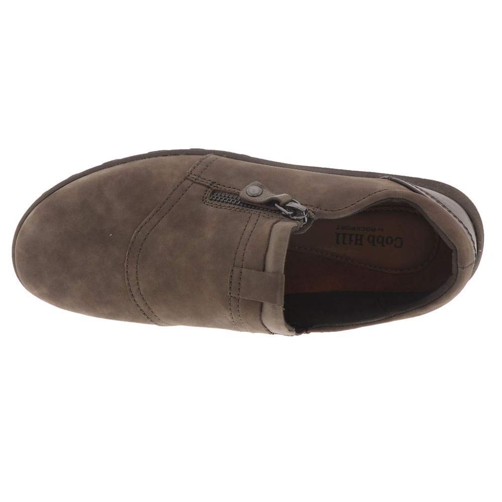 Cobb Hill Amalie Zipper Slip On Womens Slip On 65 CD US Taupe