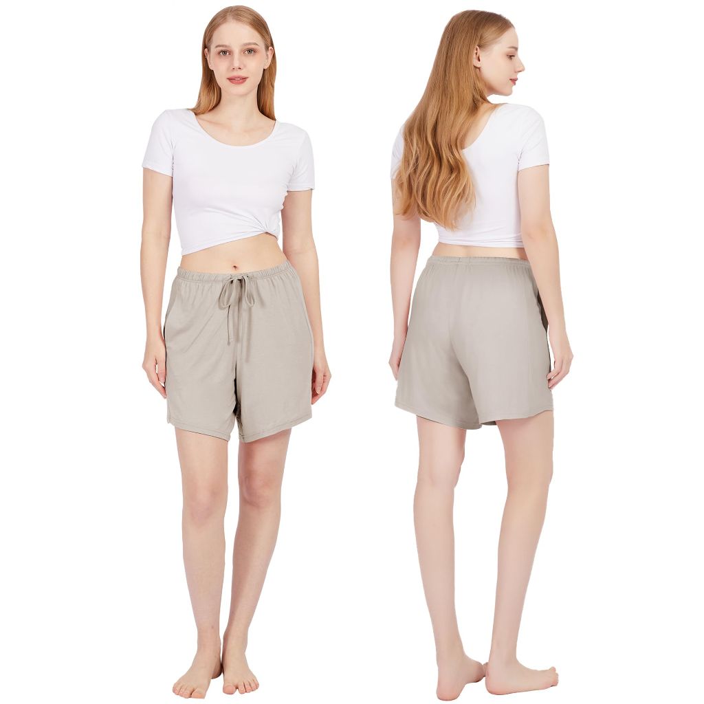 BAMBOO COOL Women's Pajama Shorts with Pockets 3 Pack, Size 7