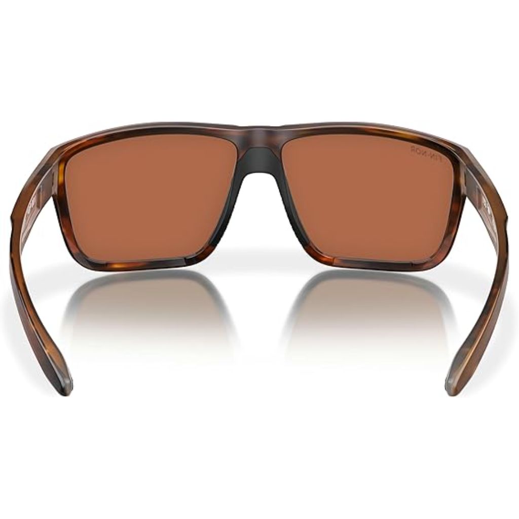 Fin-Nor Popper Sunglasses - Matte Tea Tort Frame/Green/Copper Mirror Lens