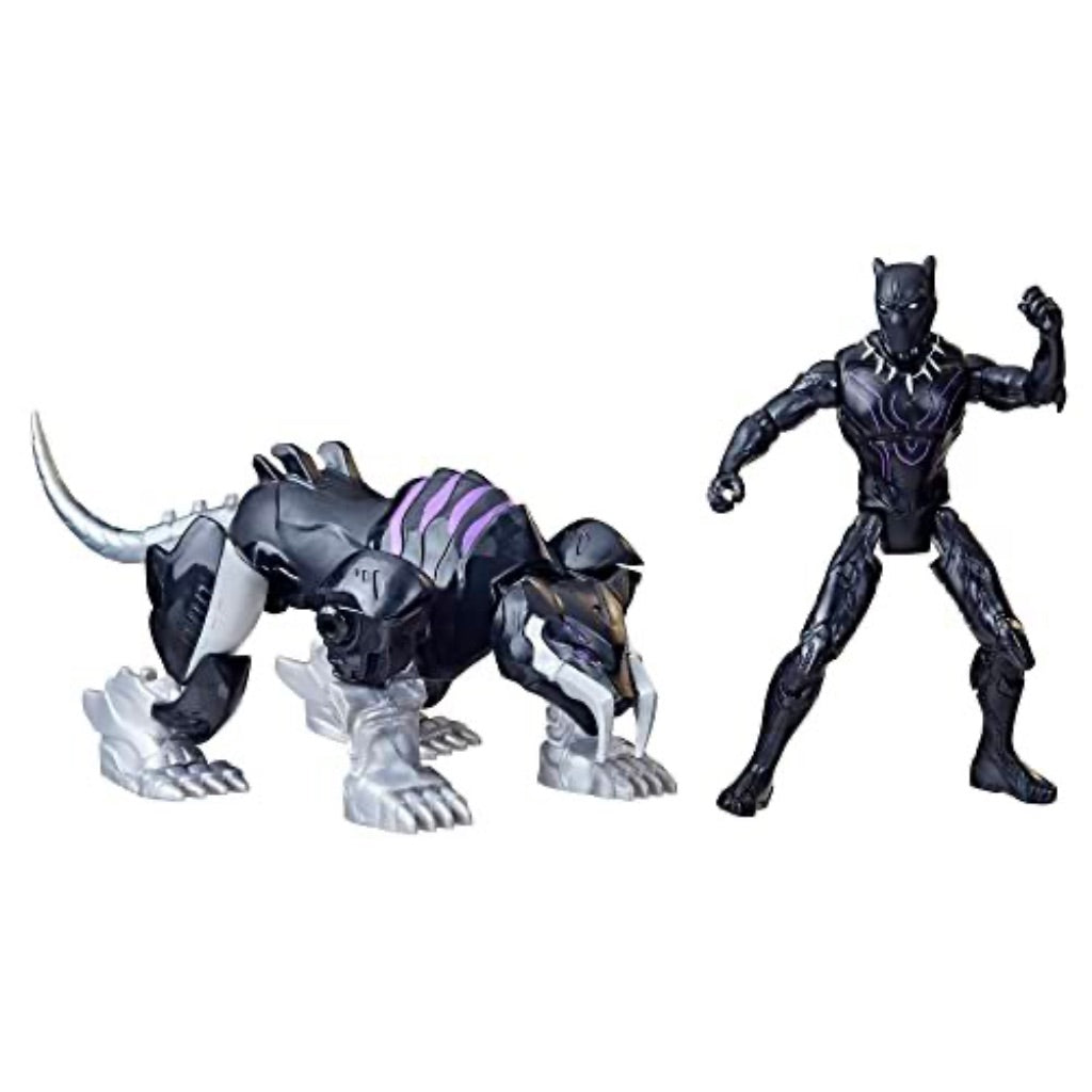 Marvel Mech Strike Mechasaurs 4-Inch Black Panther with Sabre Claw Mechasaur Action Figures Super Hero Toys for Kids Ages 4 and up