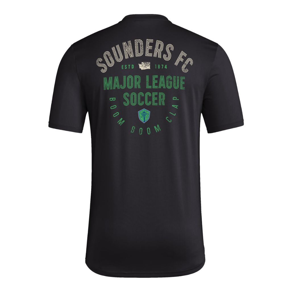 Adidas Men's Seattle Sounders FC Local Stoic Short Sleeve T-shirt, Black, 3X-Large