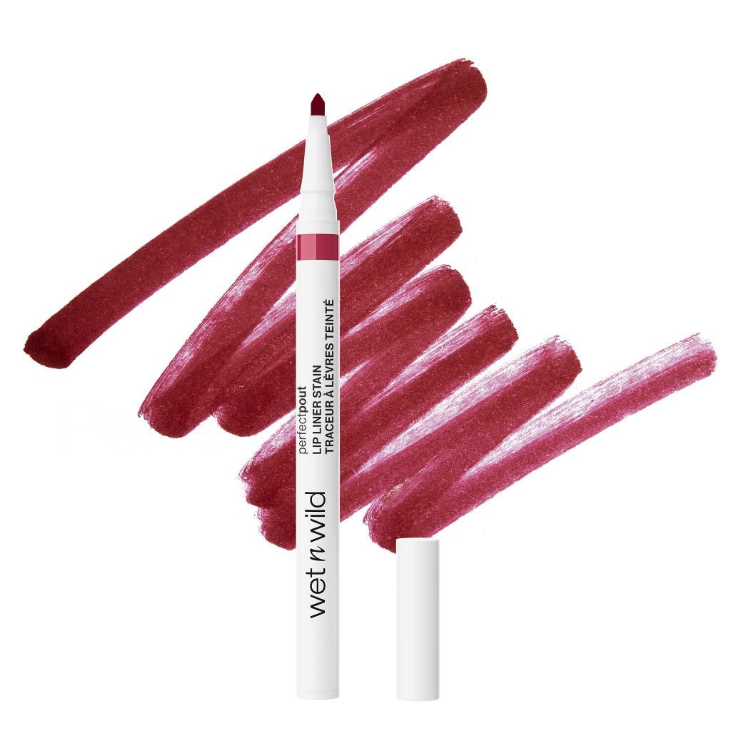 Wet n wild Perfect Pout Lip Liner Stain, Long-Lasting Transfer-Proof Formula with Blade(Spilled Wine)