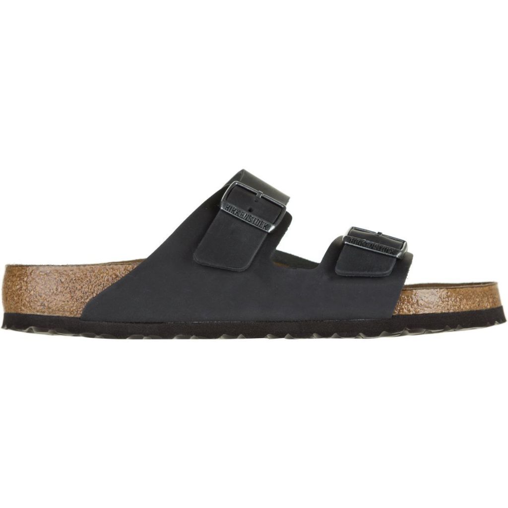 Birkenstock Arizona Soft Footbed Sandals, Black Oiled Leather, Size M9, W11