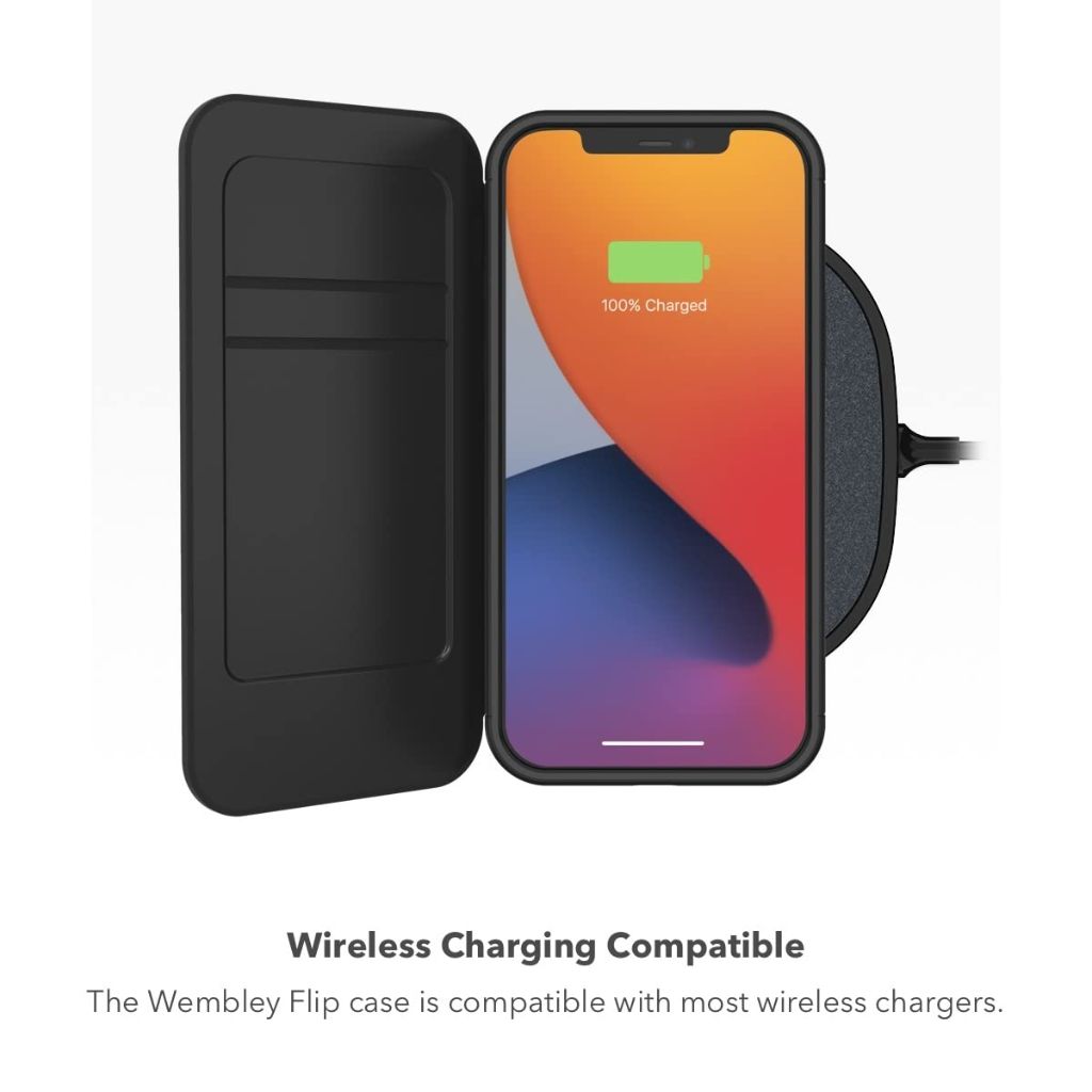 ZAGG Gear4 Wembley Flip Fred Compatible with iPhone 12 Pro Max 6.7 Case, Advanced Impact Protection with Integrated D30 Technology, Anti-Yellowing, Phone Cover - Transparent