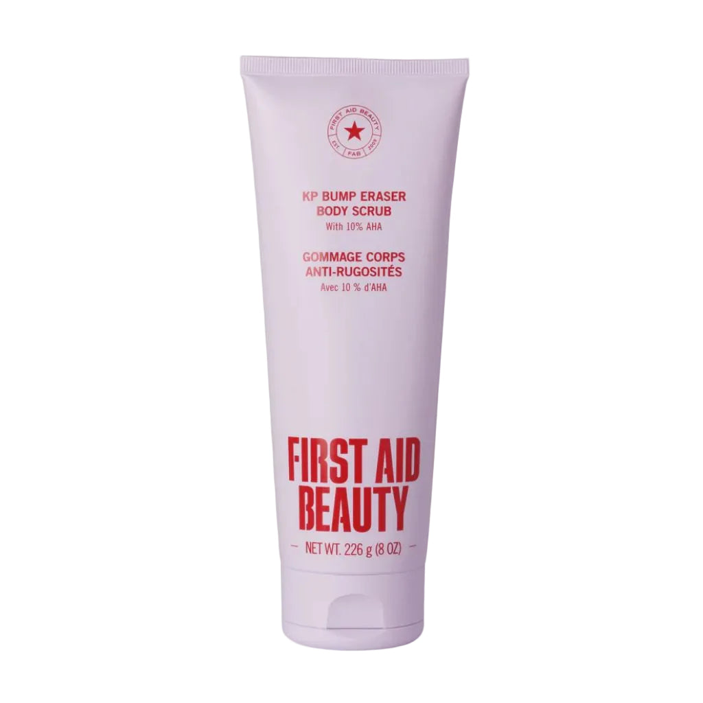 First Aid Beauty KP Bump Eraser Body Scrub, 10% AHA Keratosis Pilaris Exfoliator (Glycolic & Lactic Acid)
