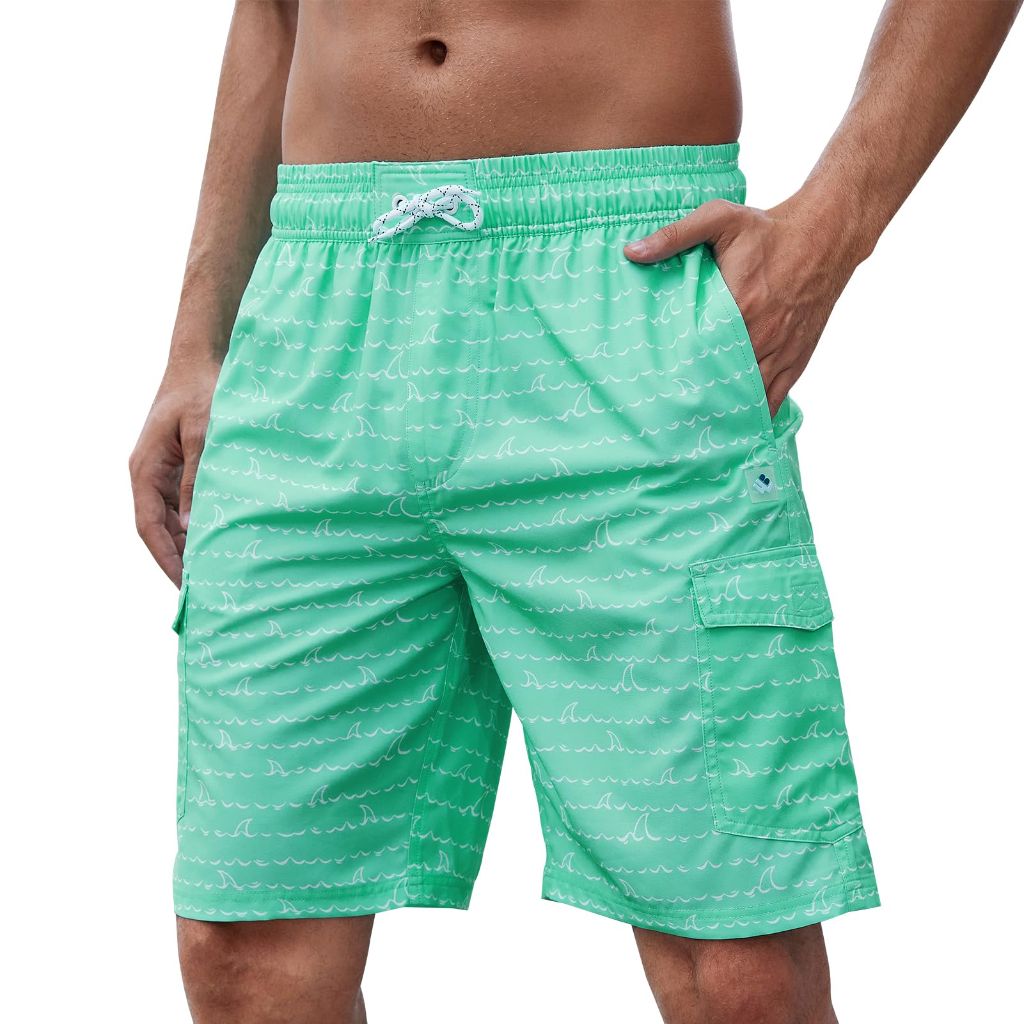 Wildbreath Men's 9" Swim Trunks with Mesh Lining Lightweight Bathing Suits, Size XXL