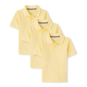 SZ 2Y, Gymboree, Boys,and Toddler Short Sleeve Polo Shirt, Light Yellow 3-Pack